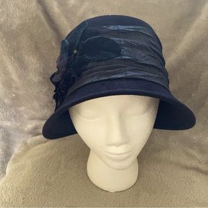 Louise Green Cloche Hat in Royal Blue